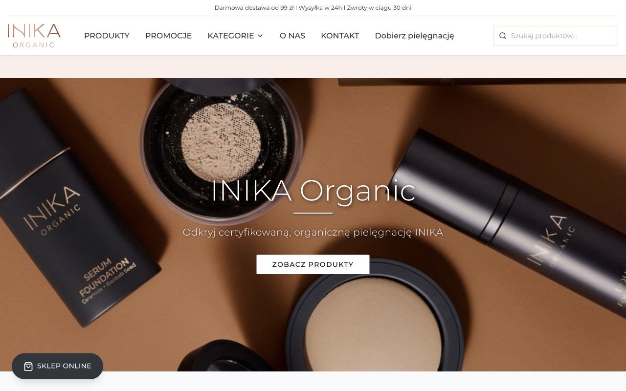 Strona internetowa inikaorganic.pl